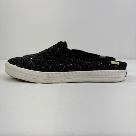 Keds X Kate Spade Shoes - Keds x Kate Spade Black Glitter Slip On Mule Sneakers Shoes WF61656 Womens 8.5
